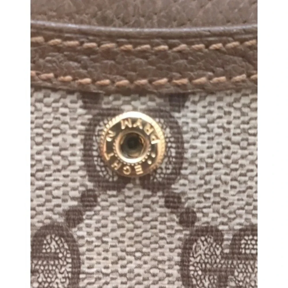 Gucci‎ Vintage Brown GG Logo Monogram Small Bifold Wallet Amazing Condition